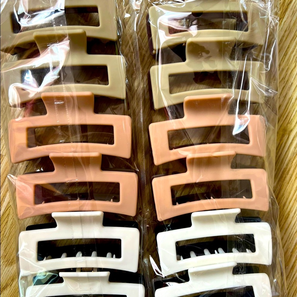 Nude hair clips pack